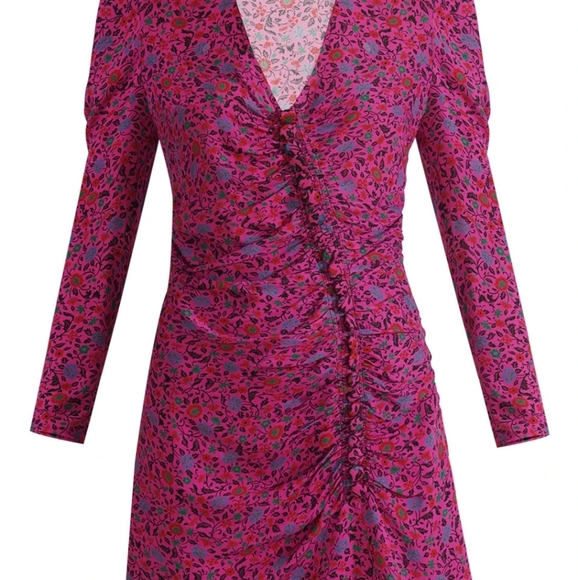 NWT Veronica Beard silk fuchsia Verona dress - Picture 5 of 8